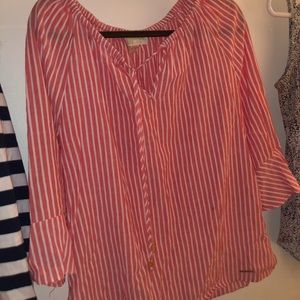 Striped flowy blouse